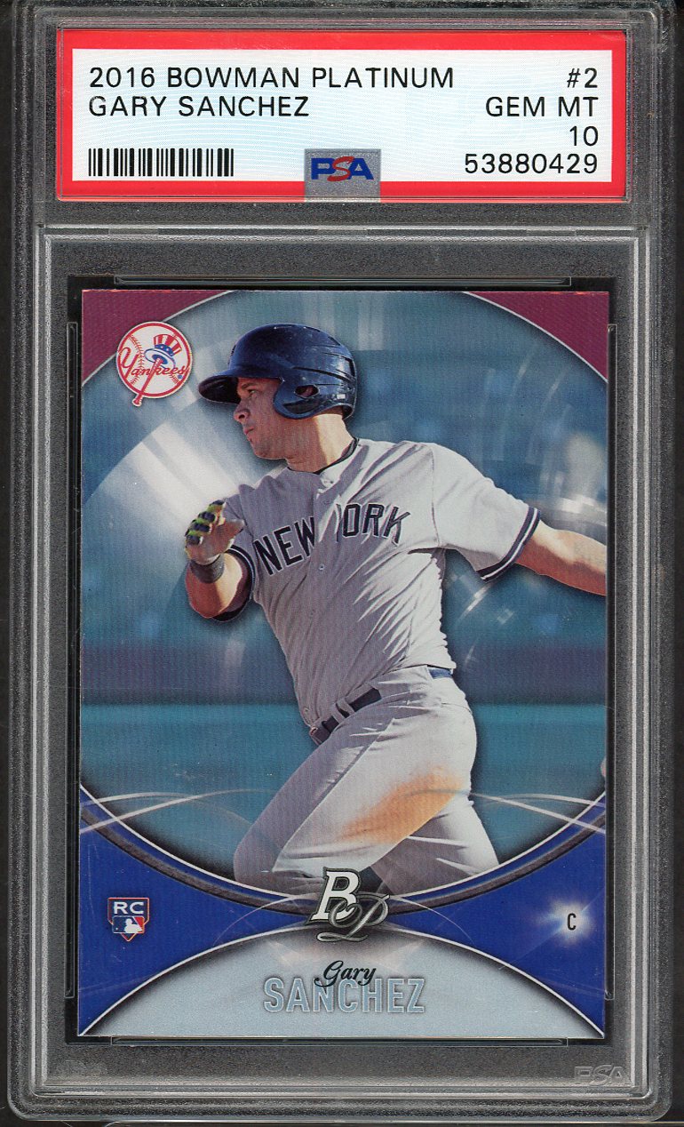 2016 Bowman Platinum #  2 Gary Sanchez Yankees PSA 10 GEM MINT 565408