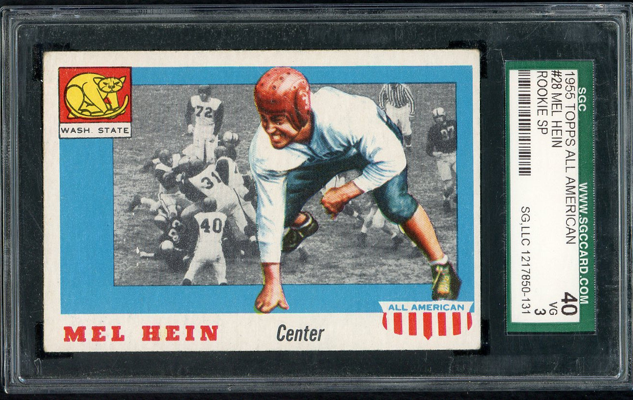 1955 Topps Baseball # 28 Mel Hein Washington St. SGC 3 VG 565414