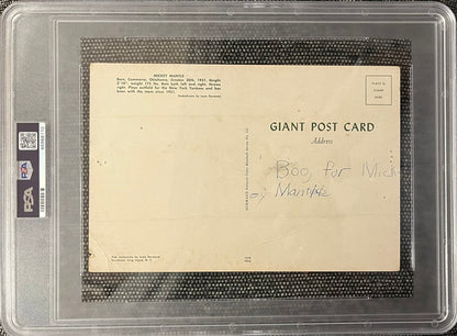 1953-55 Dormand Postcards 6x9 Mickey Mantle Yankees PSA 1 PR mk 565417
