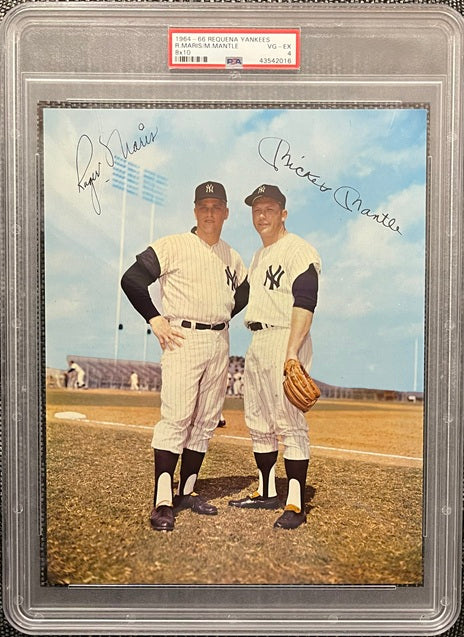 1964-66 Requena 8x10 Mickey Mantle Roger Maris PSA 4 VG-EX 565420