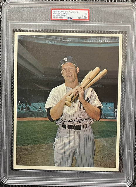 1968 Yankees Picture Pack Mickey Mantle PSA 1 PR mk 565422