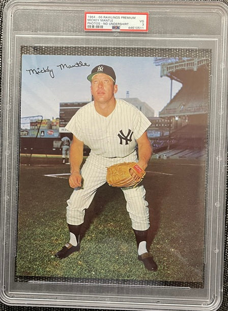 1964-66 Rawlings Premiums Mickey Mantle Yankees PSA 3 VG 565423