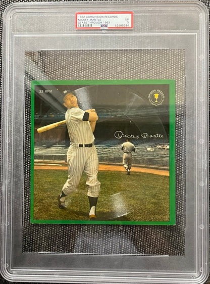 1962 Auravision Records Mickey Mantle Yankees PSA 5 EX 565430