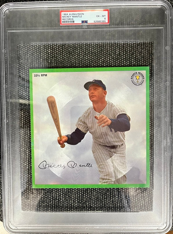 1964 Auravision Records Mickey Mantle Yankees PSA 6 EX-MT 565431