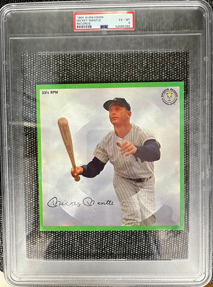 1964 Auravision Records Mickey Mantle Yankees PSA 6 EX-MT 565431