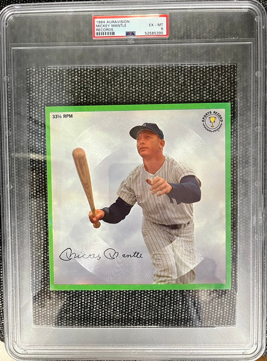 1964 Auravision Records Mickey Mantle Yankees PSA 6 EX-MT 565431