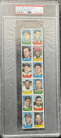 1969 Topps Stamp Panel Mickey Mantle Yankees PSA 5 EX 565433