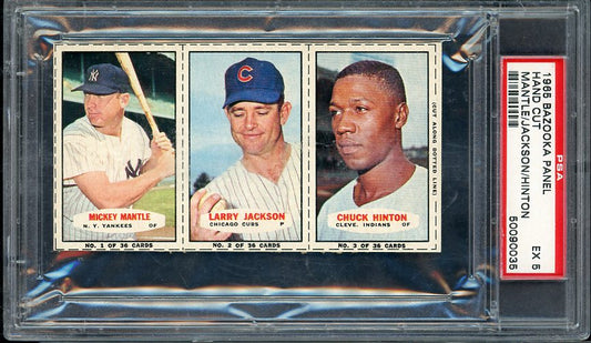 1965 Bazooka Panel #001/2/3 Mickey Mantle Yankees PSA 5 EX 565444