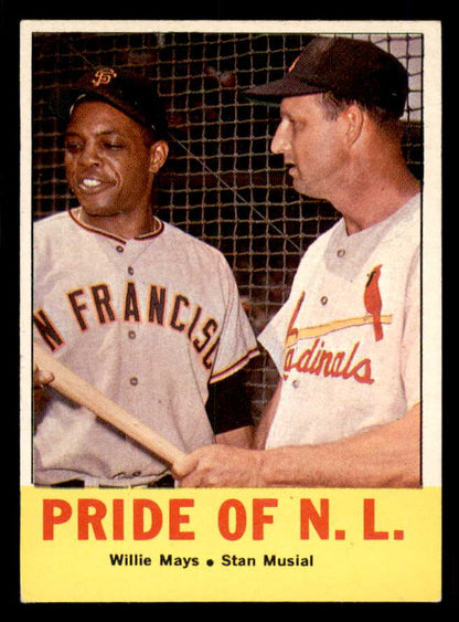 1963 Topps Baseball #138 Willie Mays Stan Musial NR-MT 565450