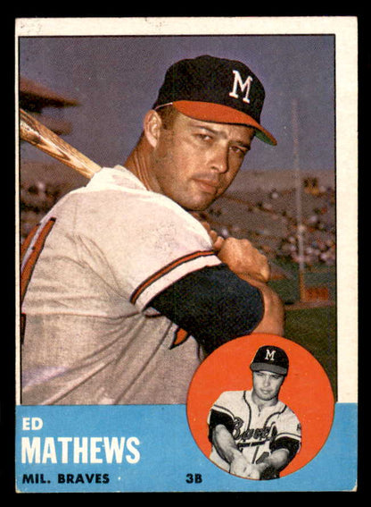 1963 Topps Baseball #275 Eddie Mathews Braves EX+/EX-MT 565451