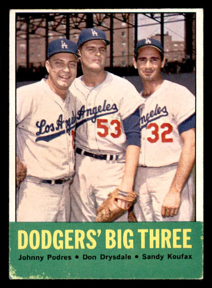 1963 Topps Baseball #412 Sandy Koufax Don Drysdale VG-EX 565455