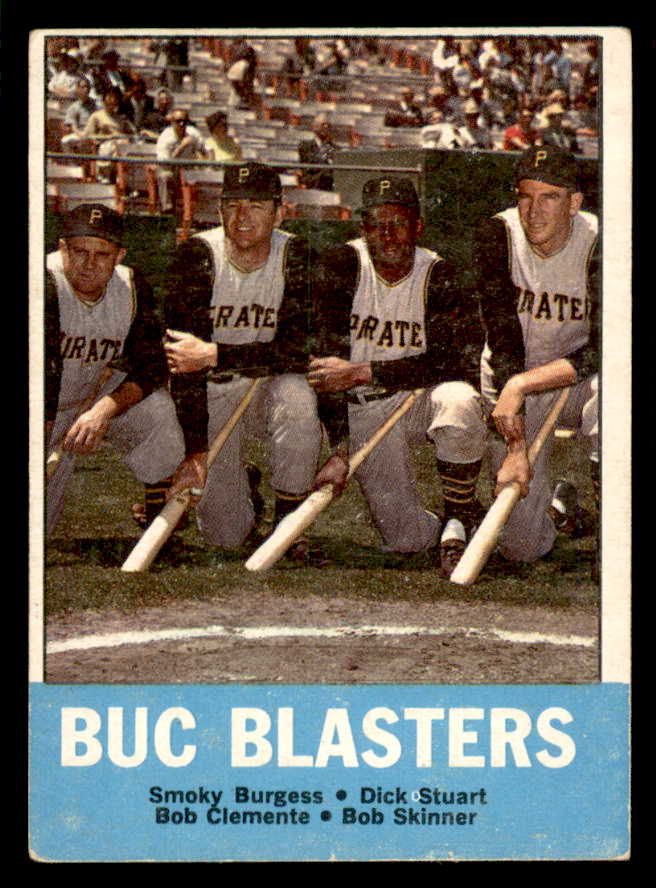 1963 Topps Baseball # 18 Roberto Clemente Smoky Burges VG-EX 565460