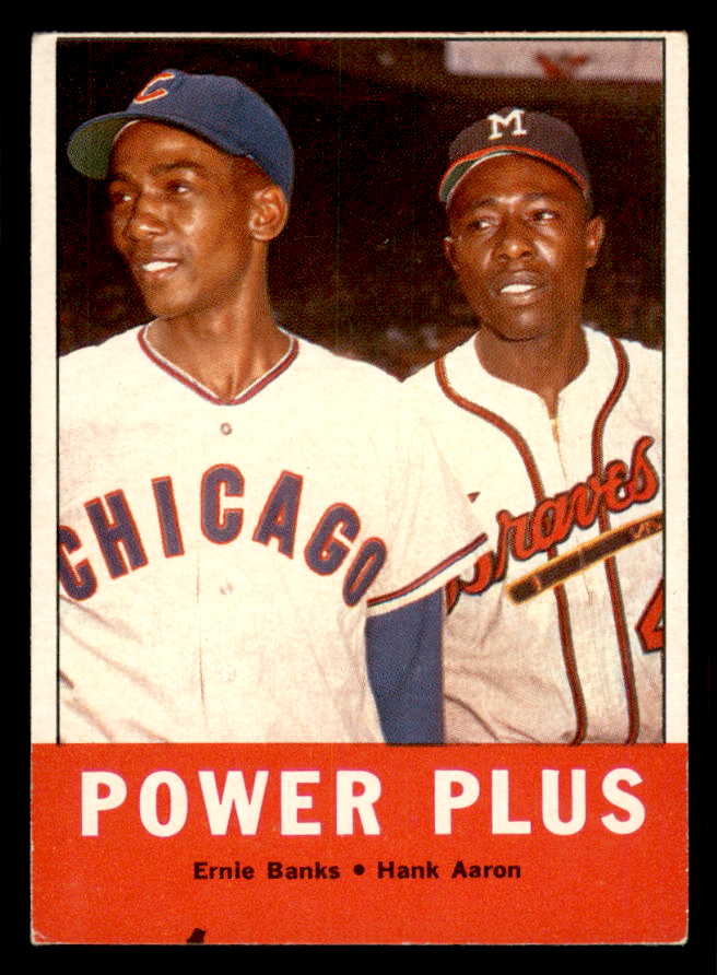 1963 Topps Baseball #242 Hank Aaron Ernie Banks EX+/EX-MT 565461