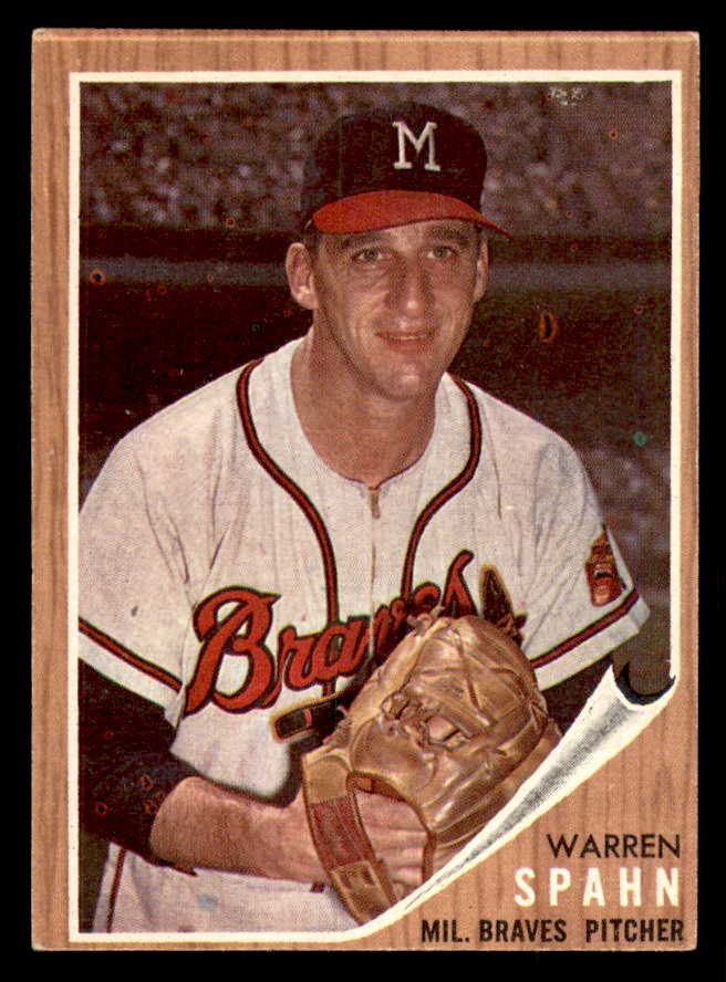 1962 Topps Baseball #100 Warren Spahn Braves EX+/EX-MT 565470