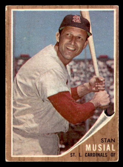 1962 Topps Baseball # 50 Stan Musial Cardinals VG-EX 565477