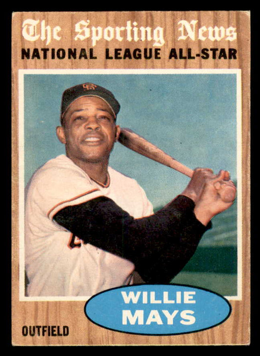 1962 Topps Baseball #395 Willie Mays A.S. Giants EX-MT 565479