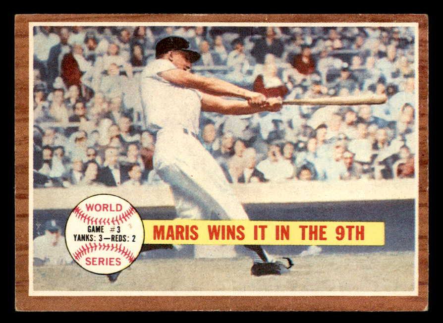 1962 Topps Baseball #234 World Series Game 3 Roger Maris EX-MT 565481