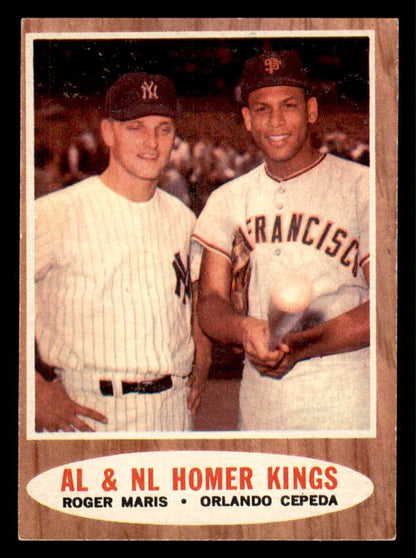 1962 Topps Baseball #401 Roger Maris Orlando Cepeda EX+/EX-MT 565482