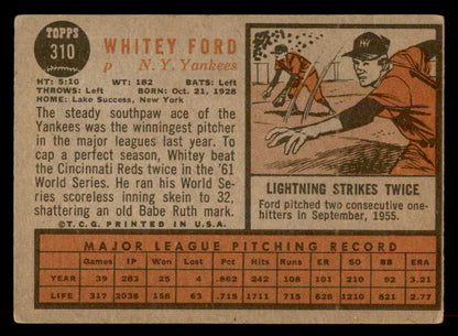 1962 Topps Baseball #475 Whitey Ford A.S. Yankees NR-MT 565488