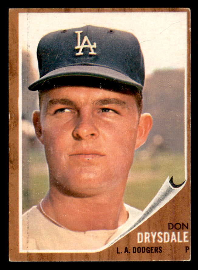 1962 Topps Baseball #340 Don Drysdale Dodgers EX 565491