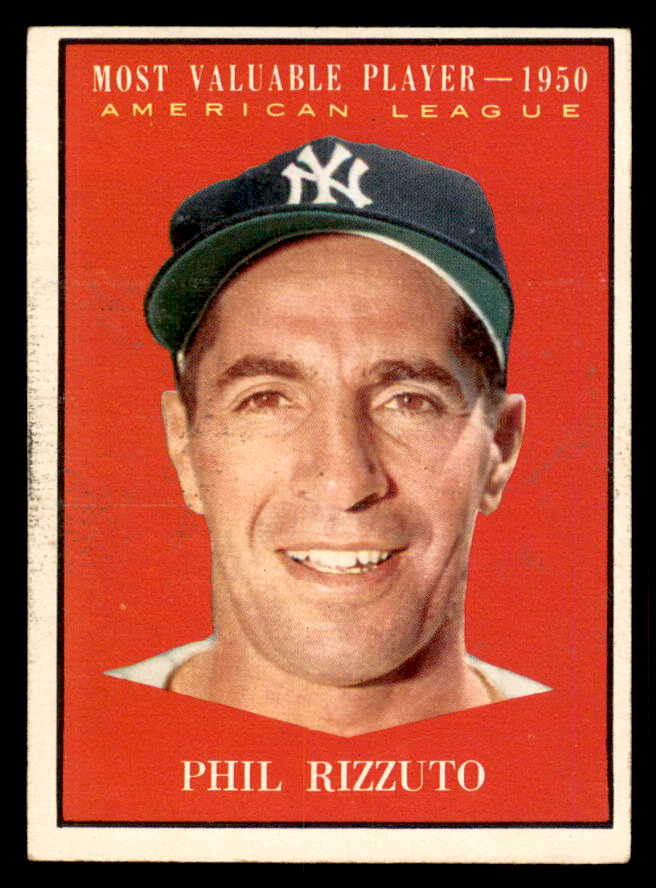 1961 Topps Baseball #471 Phil Rizzuto MVP Yankees EX+/EX-MT 565495