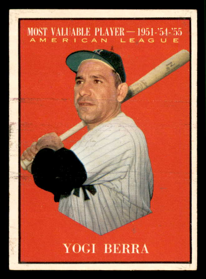 1961 Topps Baseball #472 Yogi Berra MVP Yankees NR-MT 565500