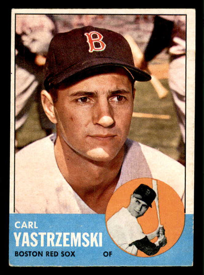 1963 Topps Baseball #115 Carl Yastrzemski Red Sox EX+/EX-MT 565505