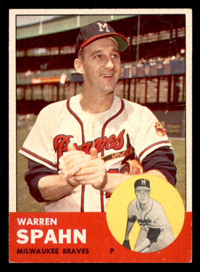1963 Topps Baseball #320 Warren Spahn Braves NR-MT 565509