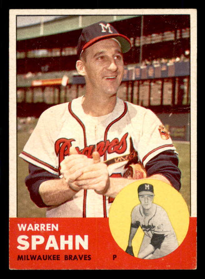 1963 Topps Baseball #320 Warren Spahn Braves NR-MT 565509
