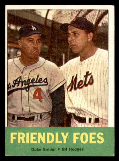 1963 Topps Baseball # 68 Duke Snider Gil Hodges EX-MT 565510