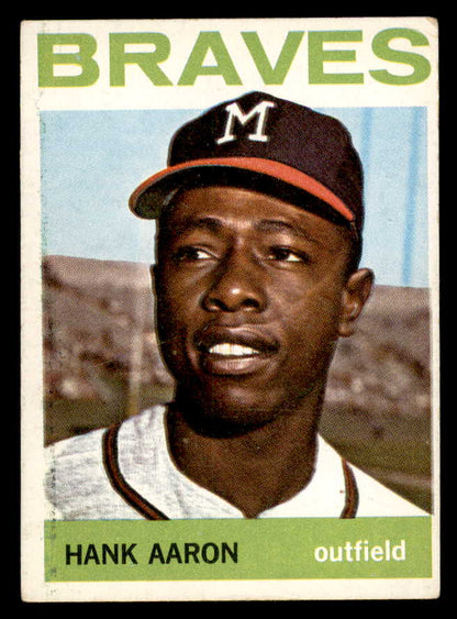 1964 Topps Baseball #300 Hank Aaron Braves EX+/EX-MT 565518