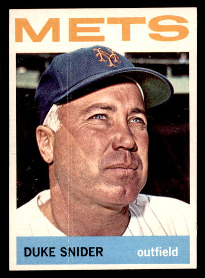 1964 Topps Baseball #155 Duke Snider Mets EX 565533