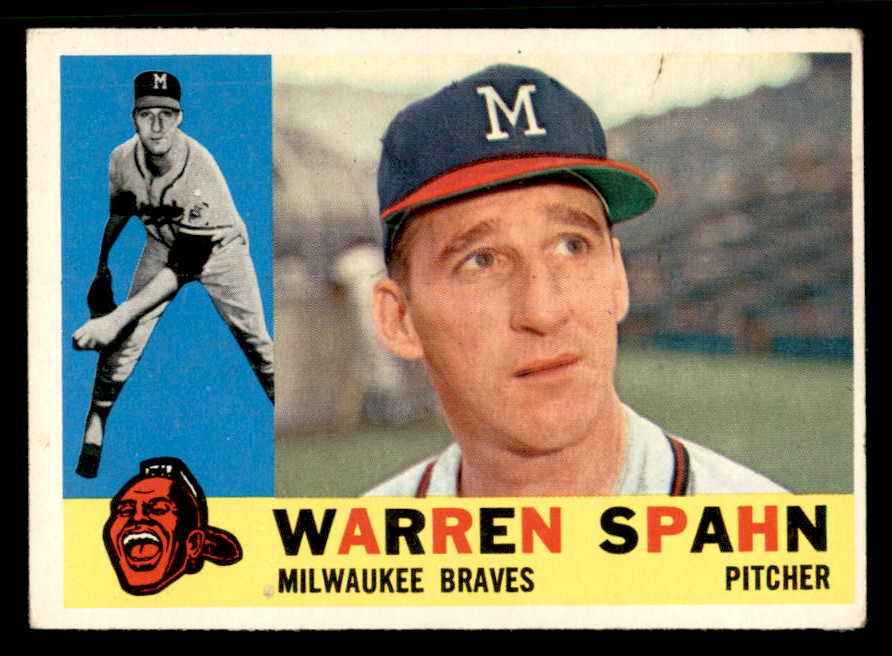 1960 Topps Baseball #445 Warren Spahn Braves EX-MT 565583