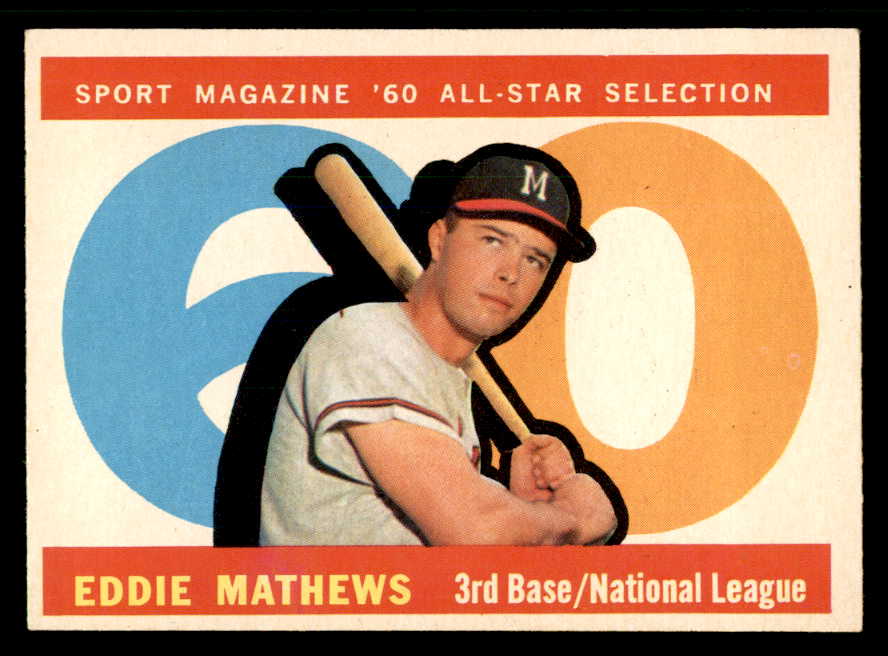 1960 Topps Baseball #558 Eddie Mathews A.S. Braves EX+/EX-MT 565590