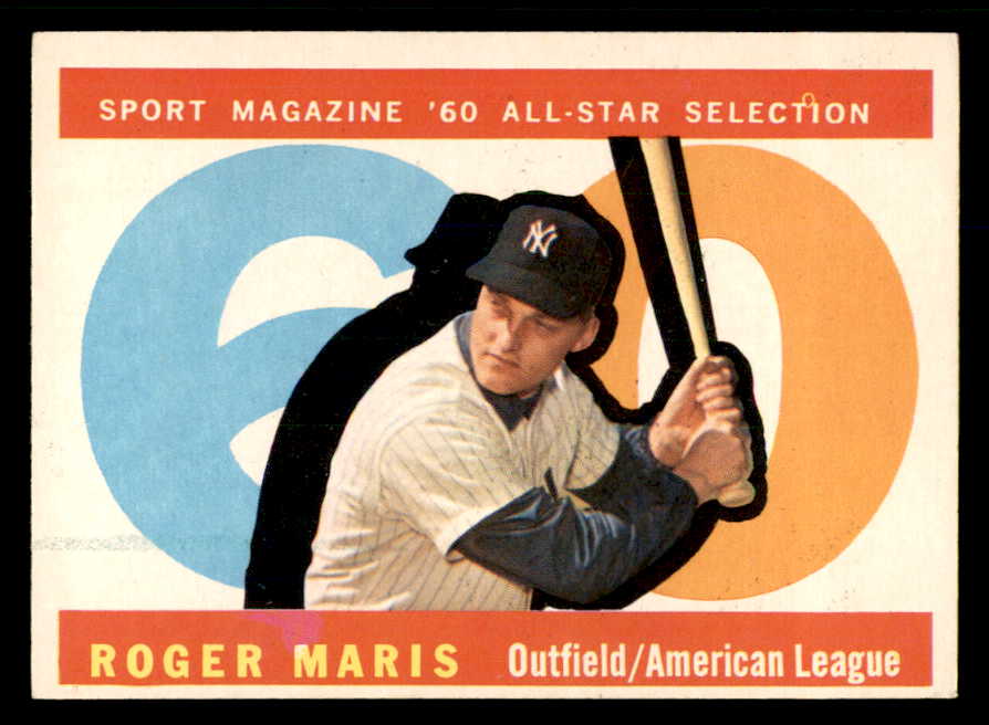 1960 Topps Baseball #565 Roger Maris A.S. Yankees EX-MT 565594