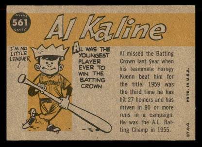 1960 Topps Baseball #561 Al Kaline A.S. Tigers EX-MT 565597