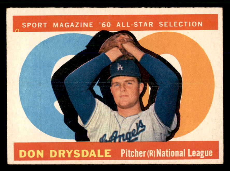 1960 Topps Baseball #570 Don Drysdale A.S. Dodgers EX+/EX-MT 565600