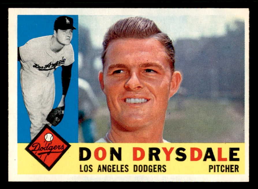 1960 Topps Baseball #475 Don Drysdale Dodgers EX-MT 565601