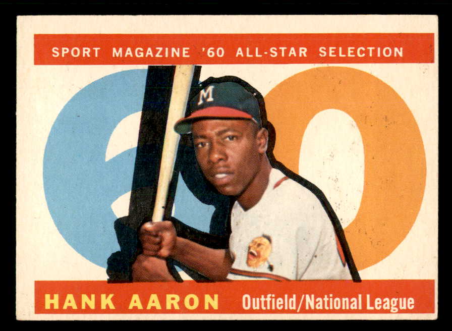 1960 Topps Baseball #566 Hank Aaron A.S. Braves EX+/EX-MT 565606