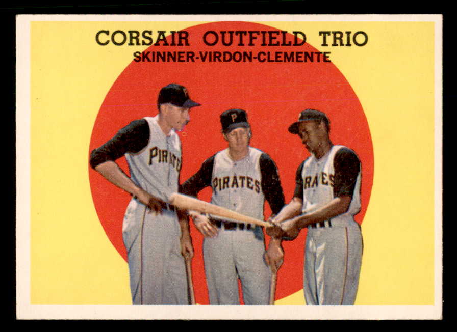 1959 Topps Baseball #543 Roberto Clemente Bill Virdon EX-MT 565608