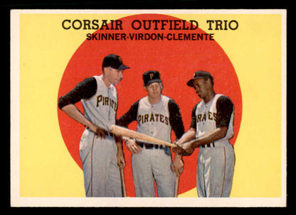 1959 Topps Baseball #543 Roberto Clemente Bill Virdon EX-MT 565608