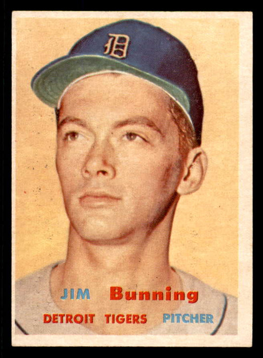 1957 Topps Baseball #338 Jim Bunning Tigers EX-MT 565613