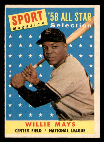 1958 Topps Baseball #486 Willie Mays A.S. Giants EX-MT 565616