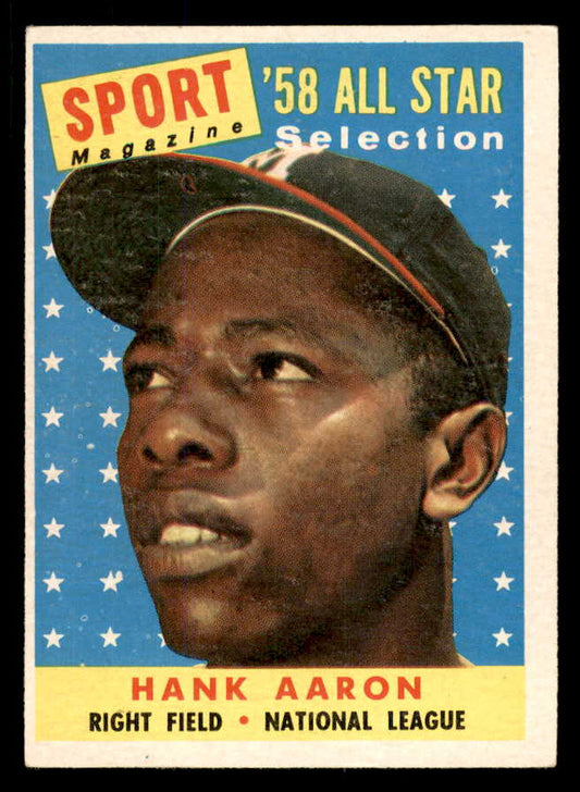 1958 Topps Baseball #488 Hank Aaron A.S. Braves EX-MT 565617