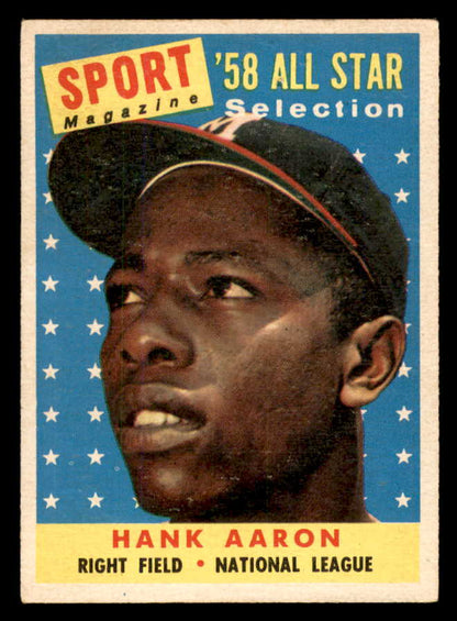 1958 Topps Baseball #488 Hank Aaron A.S. Braves EX-MT 565618