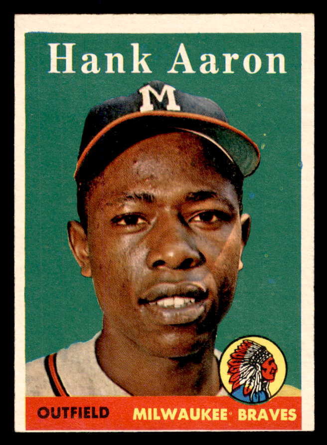 1958 Topps Baseball # 30 Hank Aaron Braves EX 565620