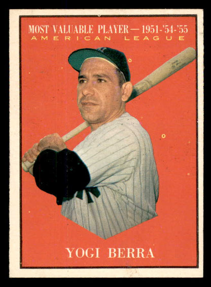 1961 Topps Baseball #472 Yogi Berra MVP Yankees EX-MT 565633