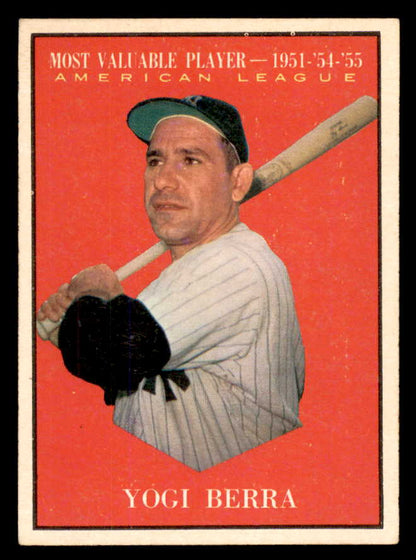 1961 Topps Baseball #472 Yogi Berra MVP Yankees EX-MT 565634