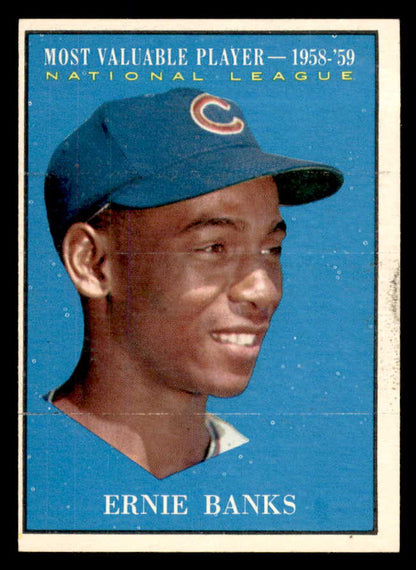 1961 Topps Baseball #485 Ernie Banks MVP Cubs EX-MT 565635