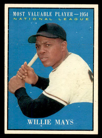 1961 Topps Baseball #482 Willie Mays MVP Giants EX-MT 565644